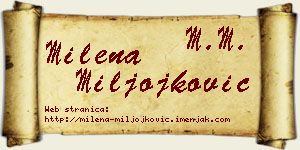 Milena Miljojković vizit kartica